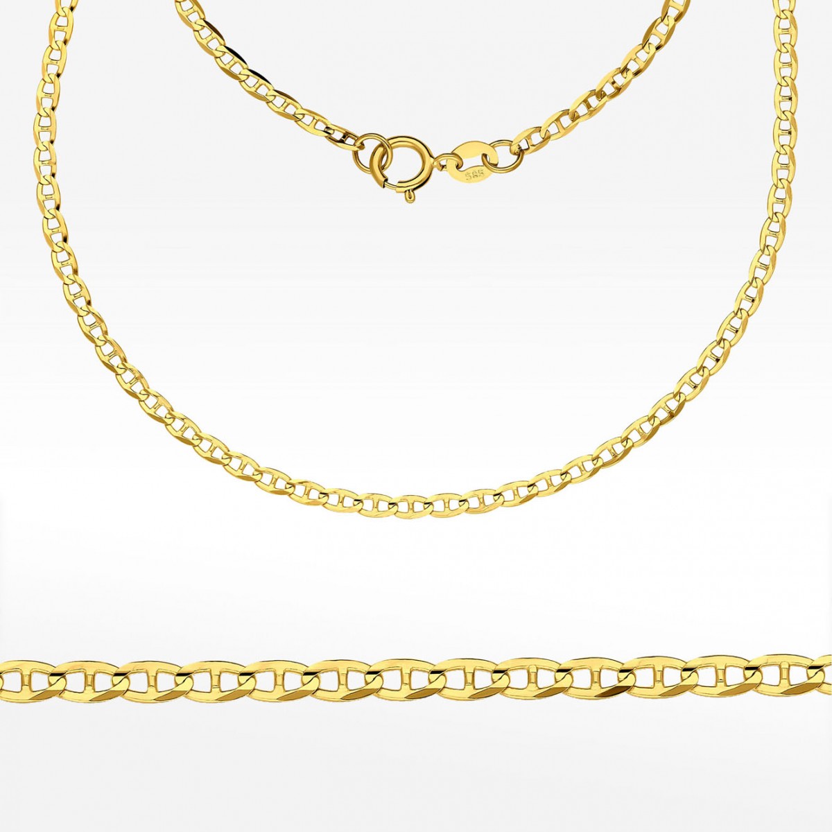 Łańcuszek ze złota 55cm splot Gucci pełny