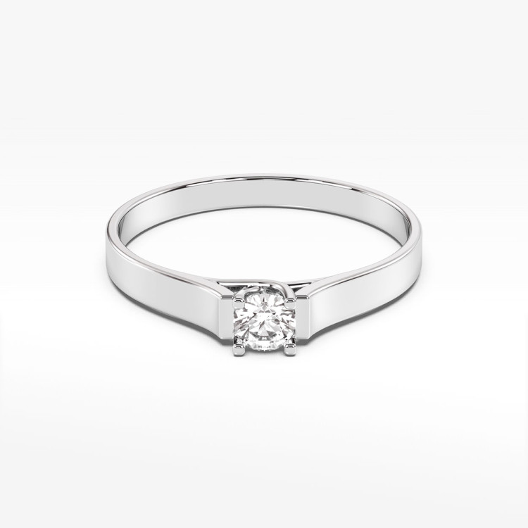 Pierścionek z białego złota z diamentem - próba 585 0,18CT PV-104B