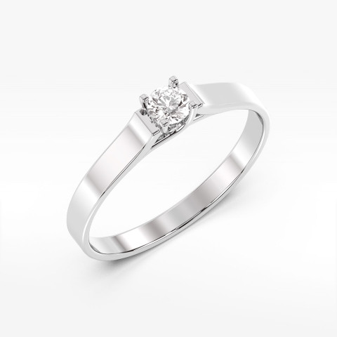 Pierścionek z białego złota z diamentem - próba 585 0,18CT PV-104B