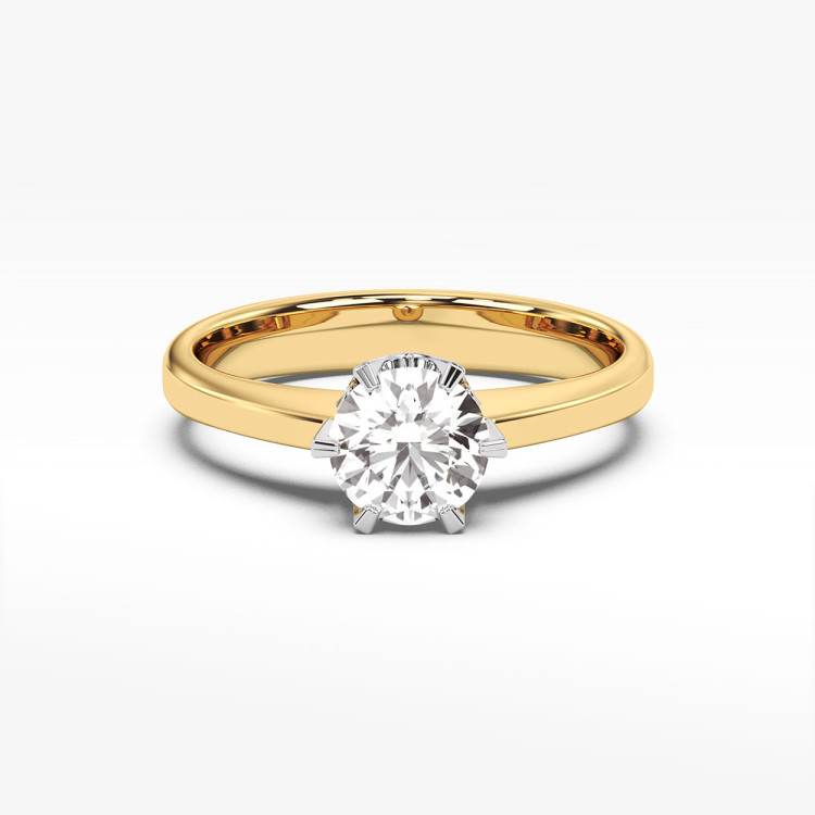 Pierścionek z żółtego złota z diamentem - próba 585 1,00CT PV-168A