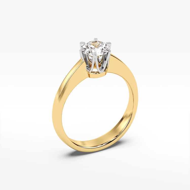 Pierścionek z żółtego złota z diamentem - próba 585 1,00CT PV-168A