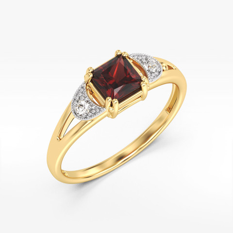 Pierścionek z żółtego złota z granatem - próba 585 1,36CT PV-239AG