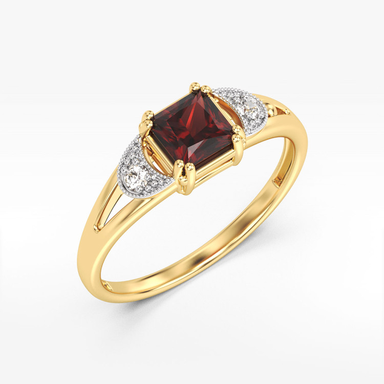 Pierścionek z żółtego złota z granatem - próba 585 1,36CT PV-239AG