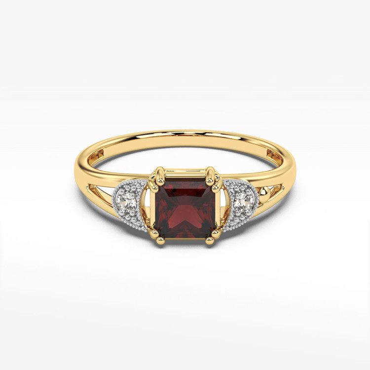 Pierścionek z żółtego złota z granatem - próba 585 1,36CT PV-239AG