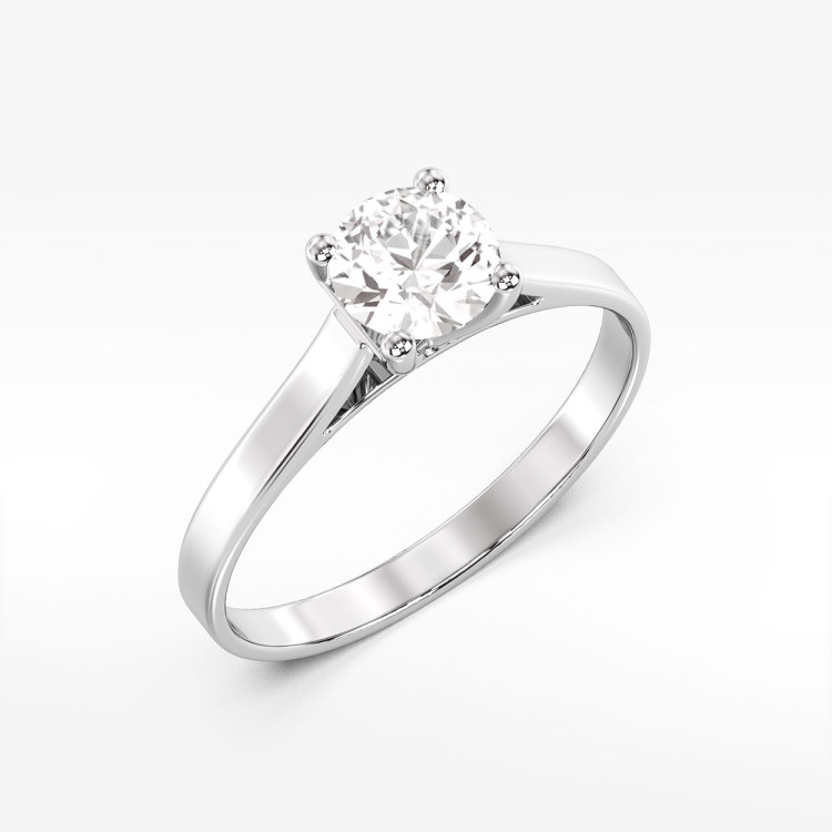 Pierścionek z białego złota z diamentem - próba 585 0,70CT PV-241B