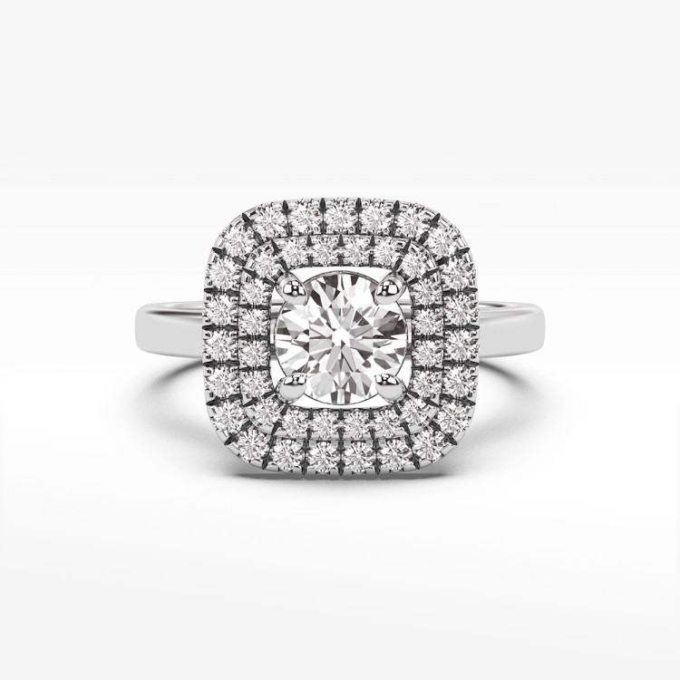 Pierścionek z białego złota z diamentami  - próba 585 0,98CT PV-276B