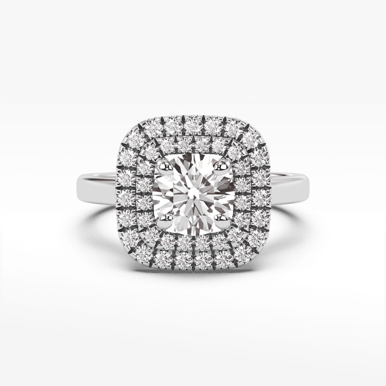 Pierścionek z białego złota z diamentami  - próba 585 1,28CT PV-277B