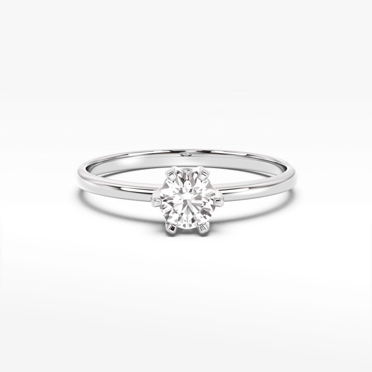 Pierścionek z białego złota z diamentem - próba 585 0,50CT PV-279B