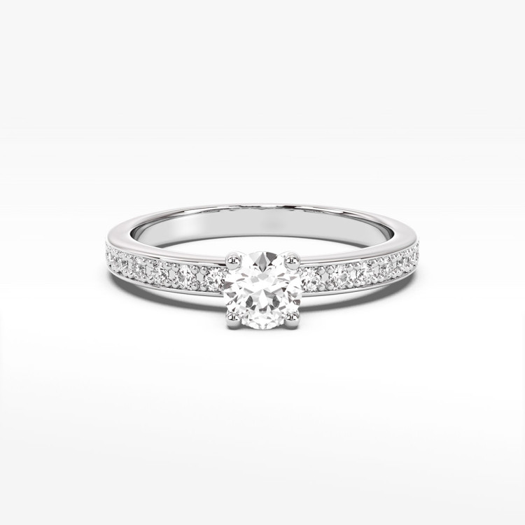 Pierścionek z białego złota z diamentami  - próba 585 0,70CT PV-281B