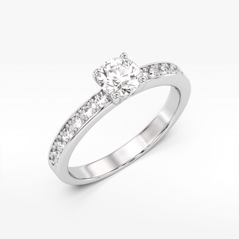 Pierścionek z białego złota z diamentami  - próba 585 0,94CT PV-282B