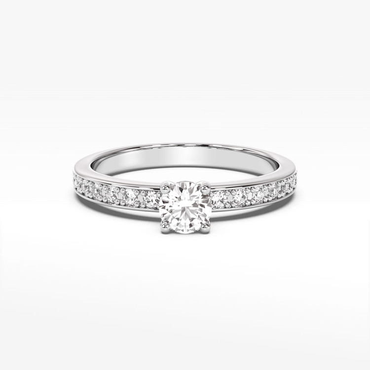 Pierścionek z białego złota z diamentami  - próba 585 0,60CT PV-283B
