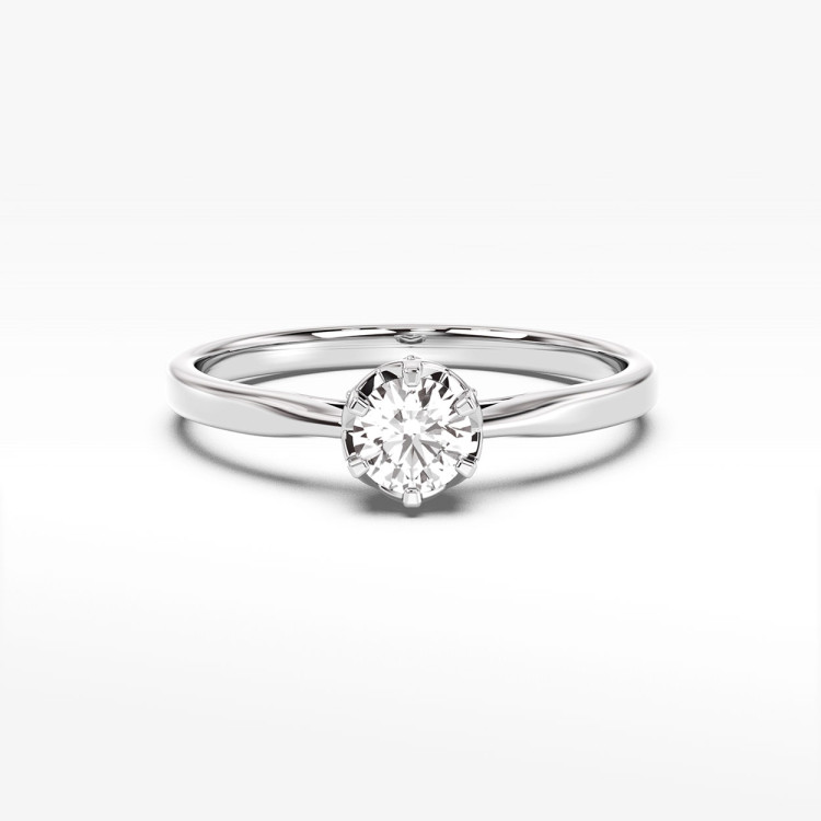 Pierścionek z białego złota z diamentami  - próba 585 0,46CT PV-284B