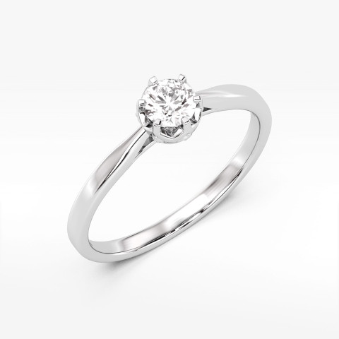 Pierścionek z białego złota z diamentami  - próba 585 0,46CT PV-284B