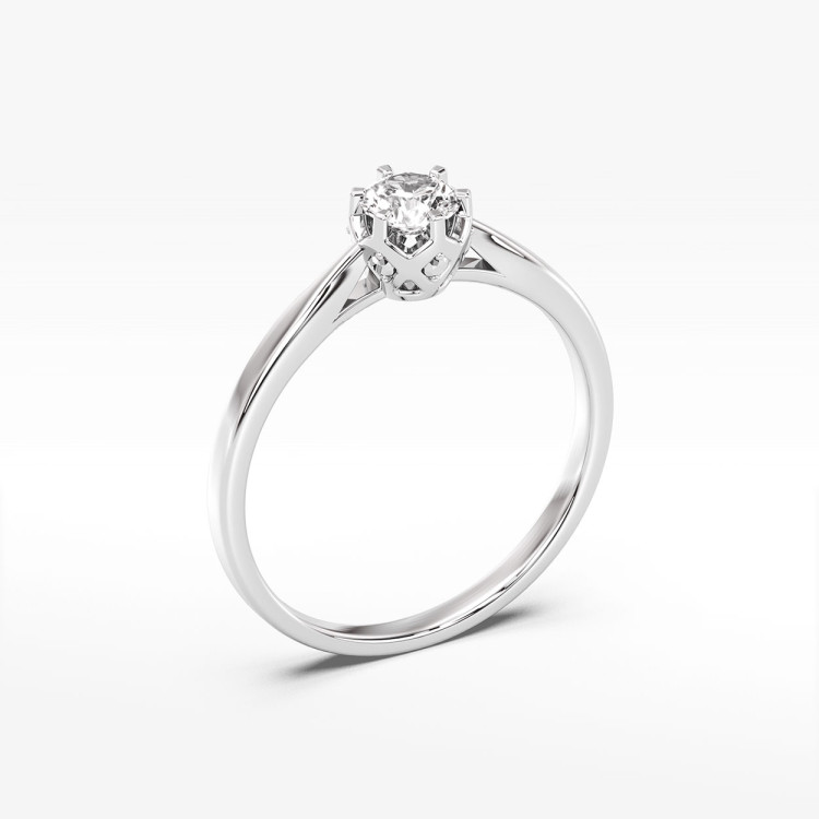 Pierścionek z białego złota z diamentami  - próba 585 0,46CT PV-284B
