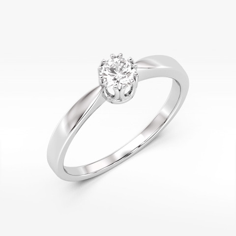 Pierścionek z białego złota z diamentem - próba 585 0,40CT PV-285B