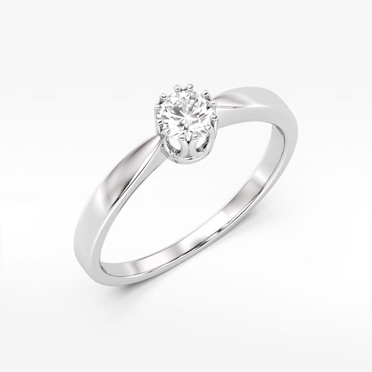 Pierścionek z białego złota z diamentem - próba 585 0,40CT PV-285B