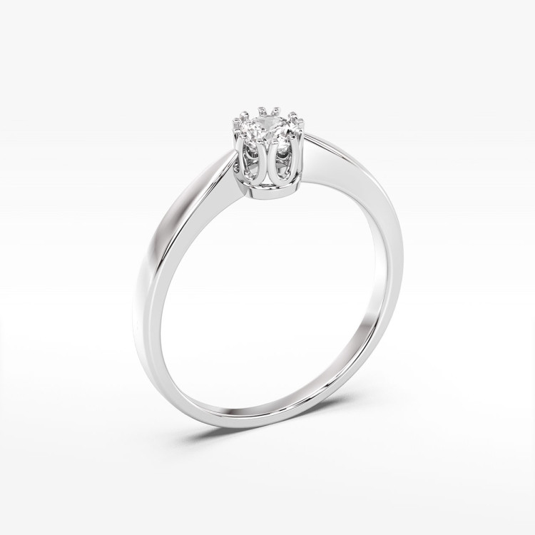 Pierścionek z białego złota z diamentem - próba 585 0,40CT PV-285B