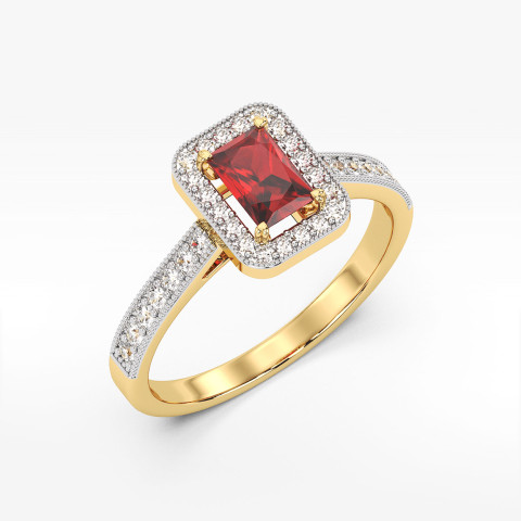 Pierścionek z żółtego złota z rubinem - próba 585 1,02CT PV-293AR