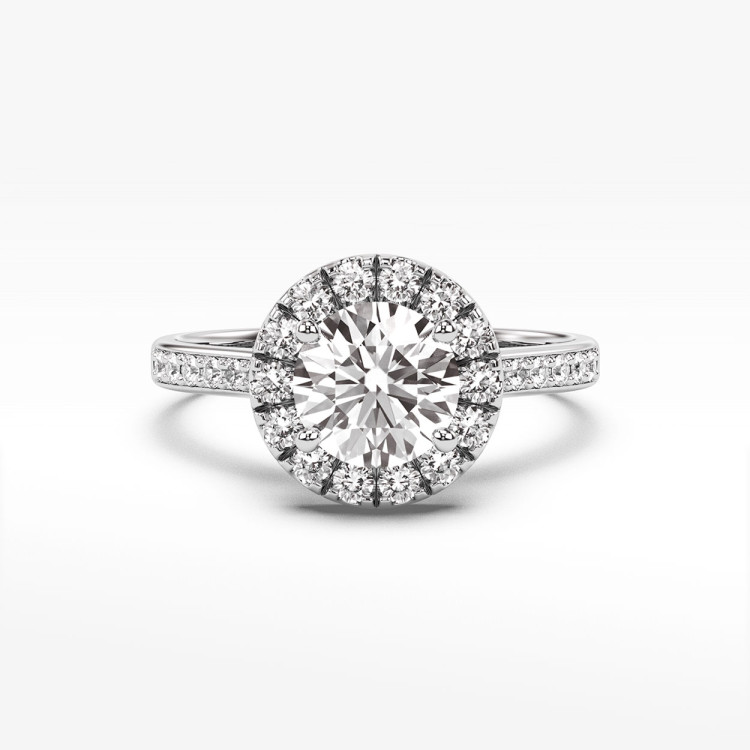 Pierścionek z białego złota z diamentami  - próba 585 1,38CT PV-291B