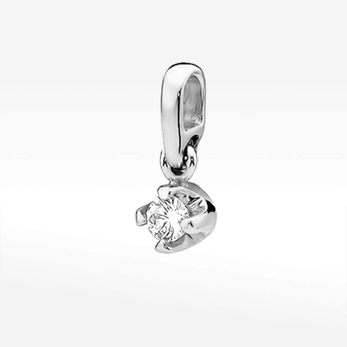 Zawieszka z białego złota z diamentem - próba 585 0,10CT Z-034B