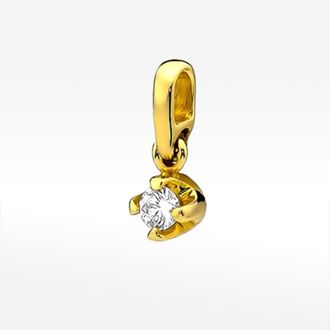 Zawieszka z żółtego złota z diamentem - próba 585 0,10CT Z-034A