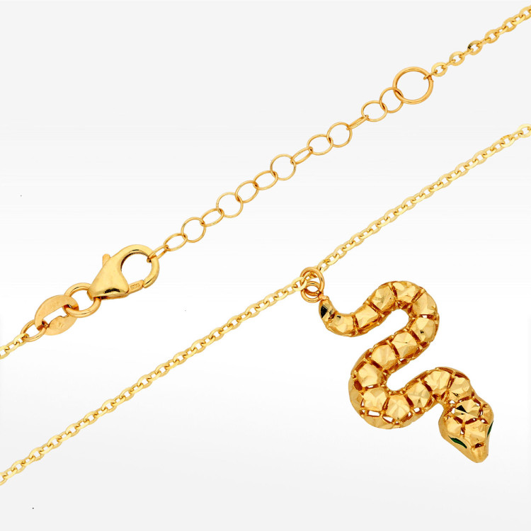 Naszyjnik ze złota 42-45cm z wężem