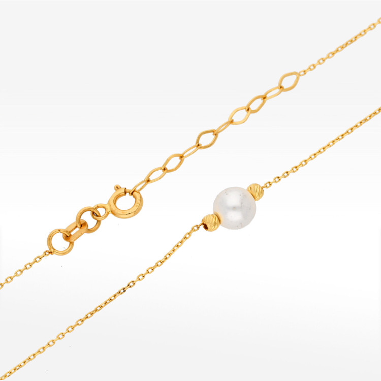 Naszyjnik ze złota 45-48cm z perłami