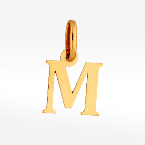 Zawieszka ze złota litera M