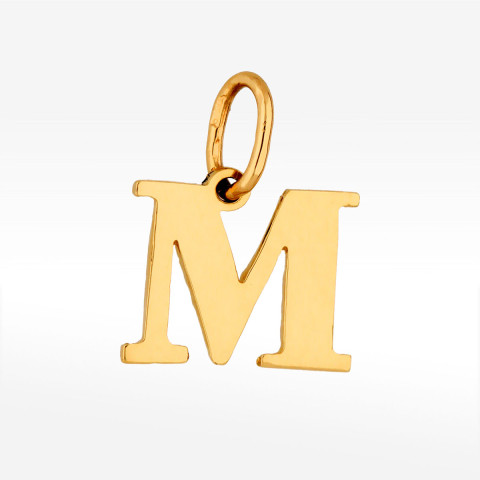 Zawieszka ze złota litera M