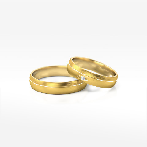 Obrączki ślubne z żółtego złota 4.5mm półokrągłe