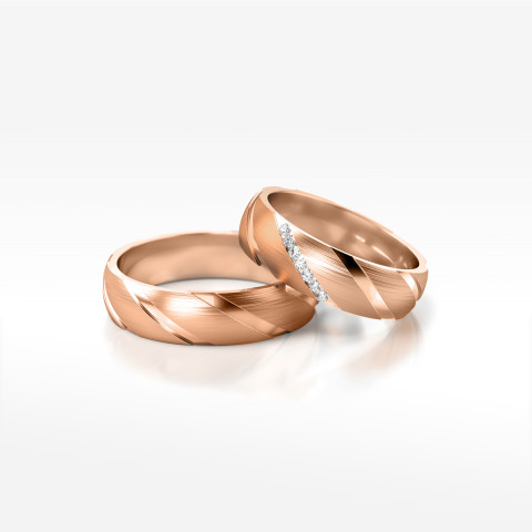 Obrączki ślubne z różowego złota 5.5mm półokrągłe