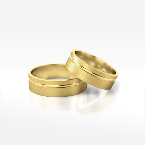 Obrączki ślubne z żółtego złota 6mm płaskie