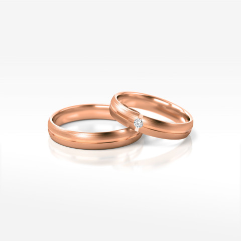 Obrączki ślubne z różowego złota 4mm