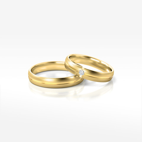 Obrączki ślubne z dwukolorowego złota 4mm