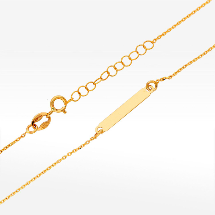 Naszyjnik ze złota 42-45cm z blaszką