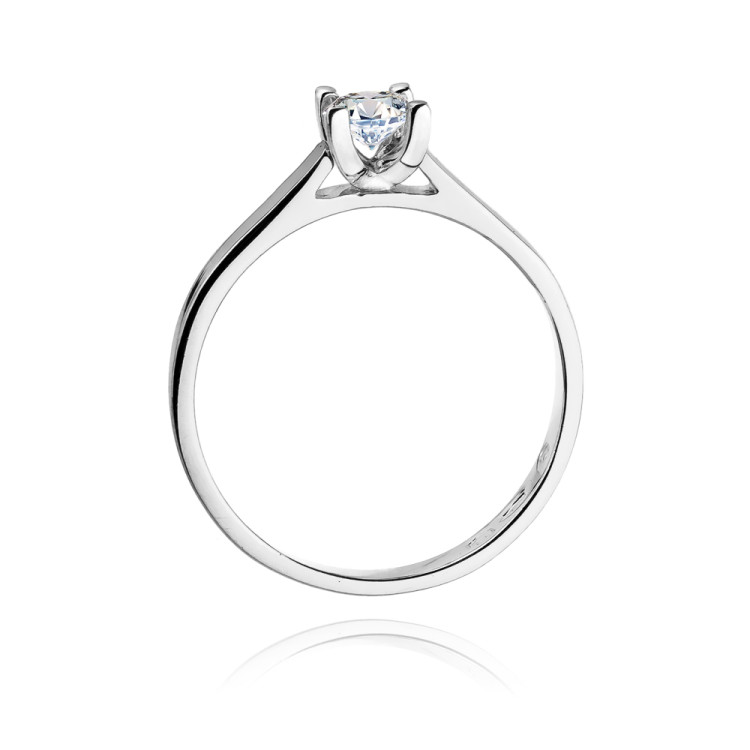 Pierścionek z białego złota z diamentem laboratoryjnym - próba 585 0,25CT W-221B 0.25ct