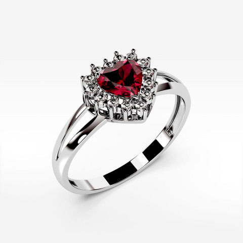 Pierścionek z białego złota z rubinem - próba 585 1,22CT PV-303BR
