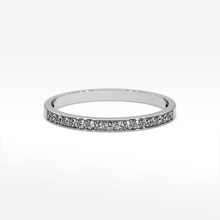 Pierścionek z białego złota z diamentami - próba 585 0,09CT PV-069B