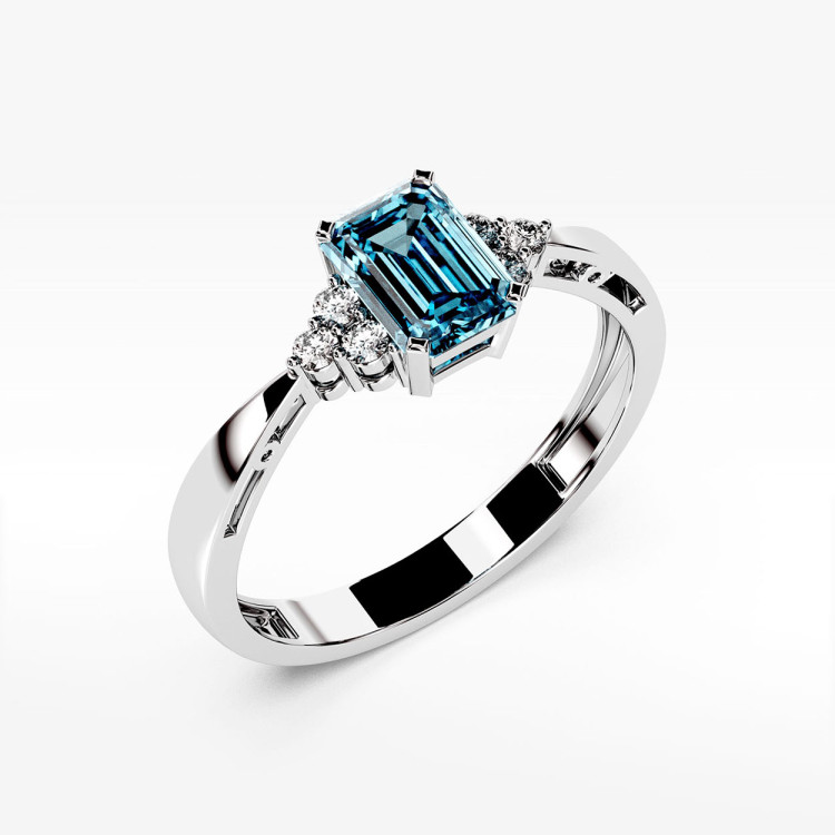 Pierścionek z białego złota z topazem Swiss - próba 585 0,68CT PV-139BT