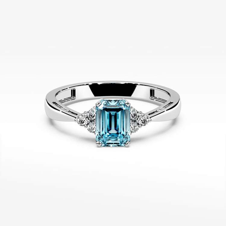 Pierścionek z białego złota z topazem Swiss - próba 585 0,68CT PV-139BT