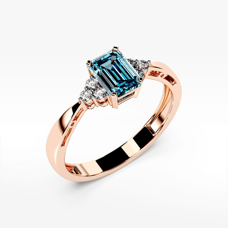 Pierścionek z różowego złota z topazem Swiss - próba 585 0,68CT PV-139CT