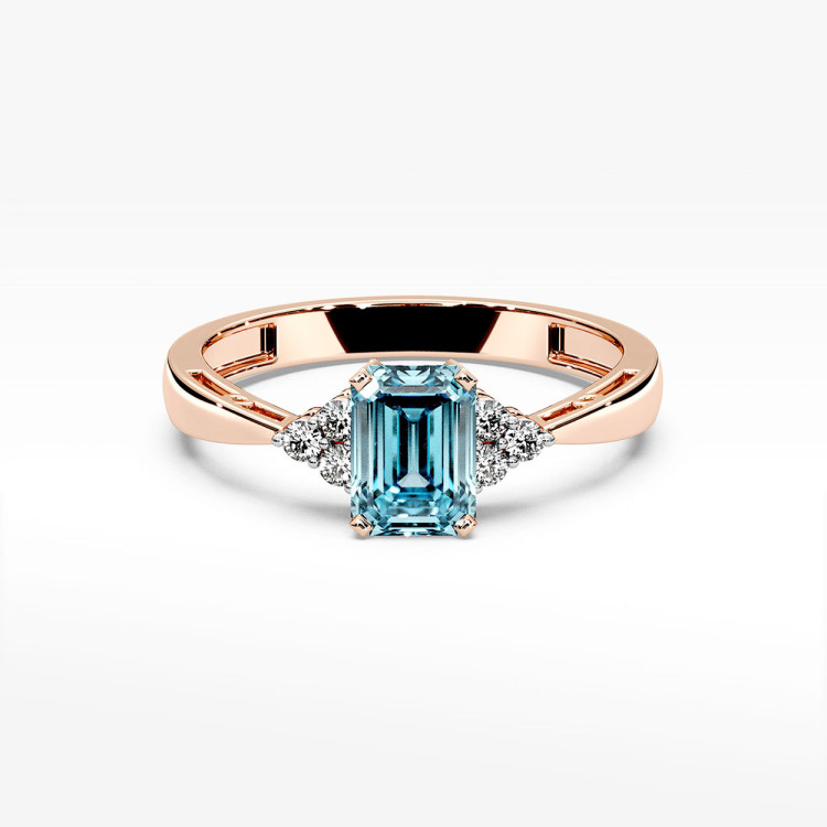 Pierścionek z różowego złota z topazem Swiss - próba 585 0,68CT PV-139CT
