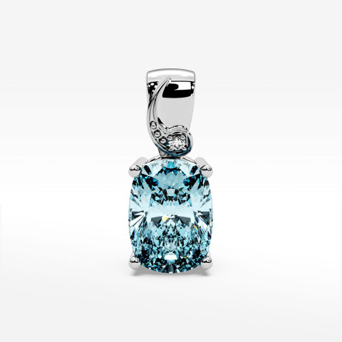 Zawieszka z białego złota z topazem Swiss - próba 585 2,405CT PZ-140B