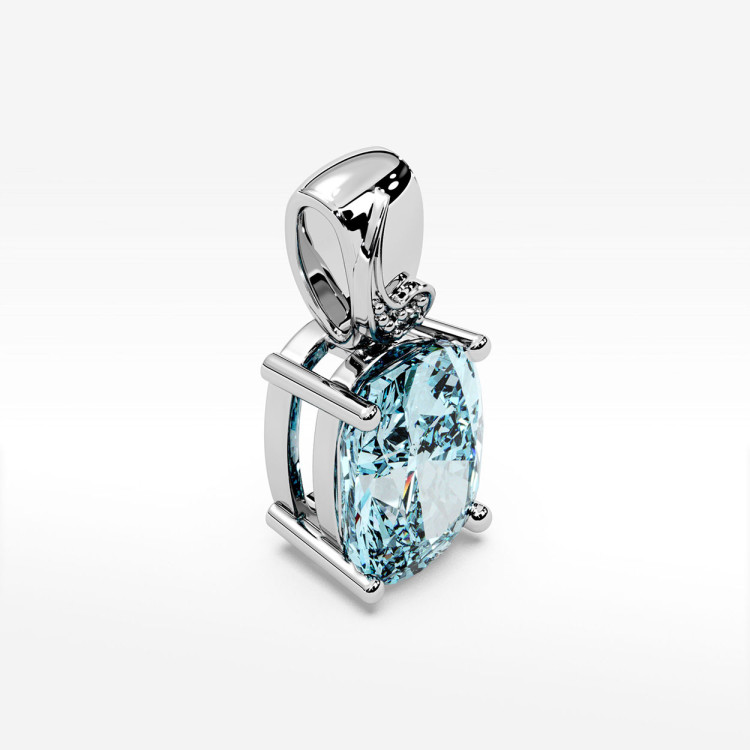 Zawieszka z białego złota z topazem Swiss - próba 585 2,405CT PZ-140B