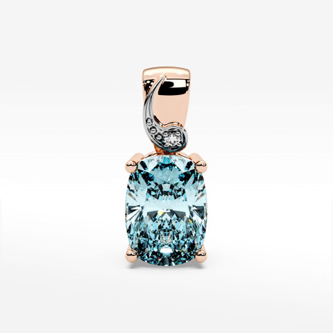 Zawieszka z różowego złota z topazem Swiss - próba 585 2,405CT PZ-140C