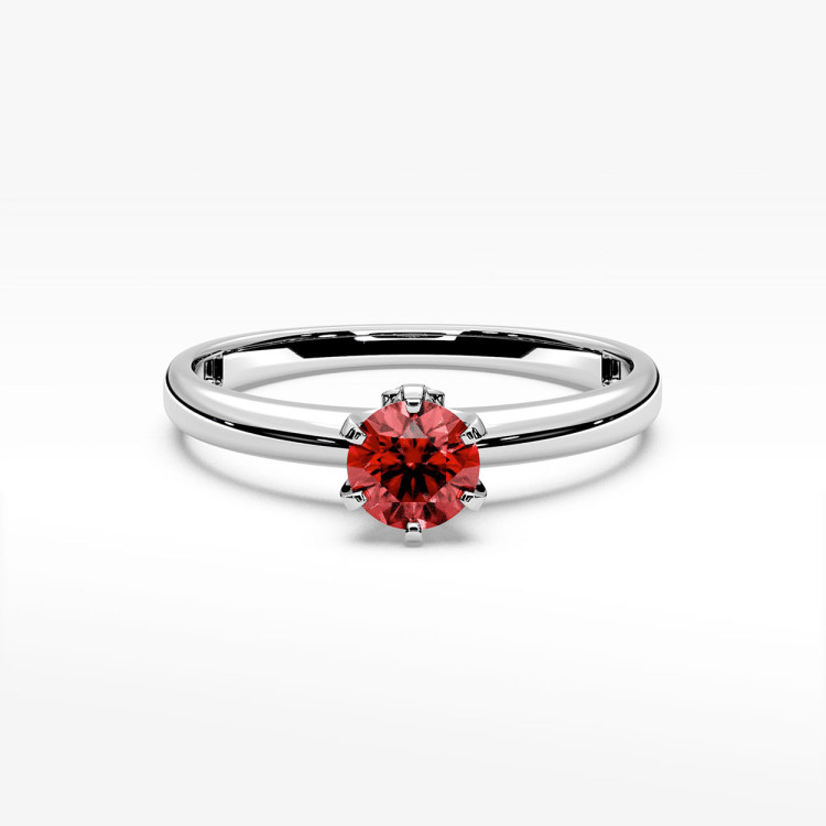 Pierścionek z białego złota z rubinem - próba 585 0,64CT PV-301BR
