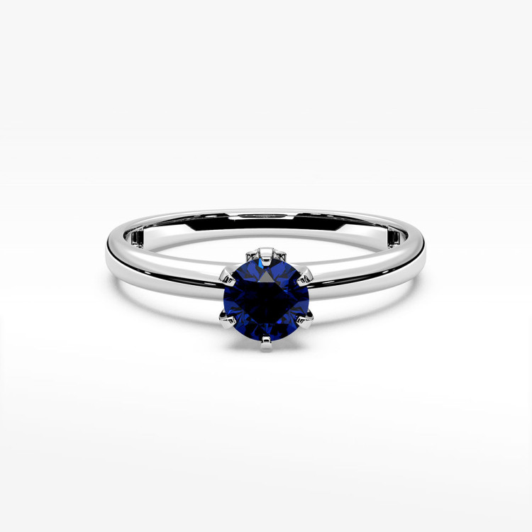 Pierścionek z białego złota z szafirem - próba 585 0,54CT PV-301BS