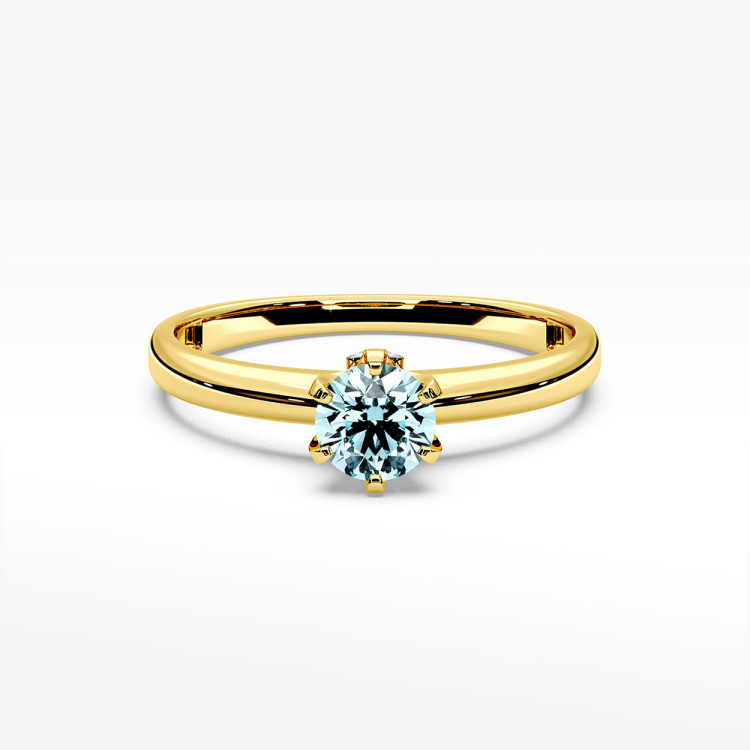 Pierścionek z żółtego złota z topazem Swiss - próba 585 0,54CT PV-301AT