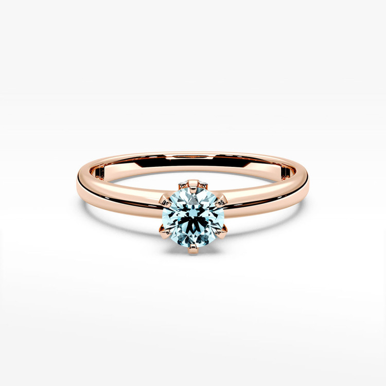 Pierścionek z różowego złota z topazem Swiss - próba 585 0,54CT PV-301CT
