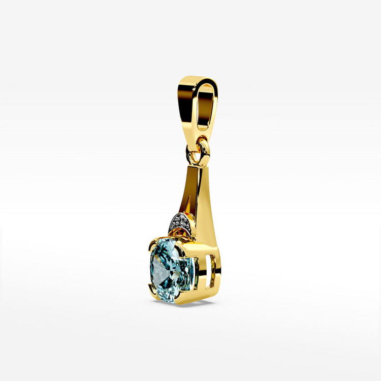 Zawieszka z żółtego złota z topazem Swiss - próba 585 1,105CT PZ-041AT